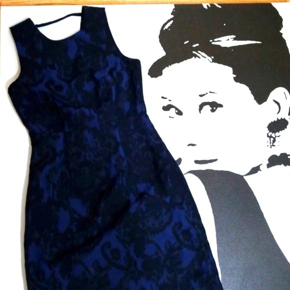 H&M Dresses & Skirts - H&M ladies blue & black exposed  zipper cocktail evening dress size 4